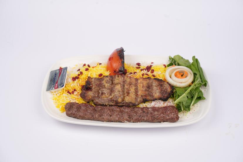 كباب جوجھ مع أرز بالزعفران